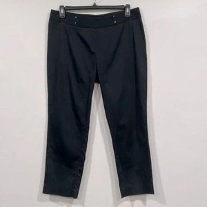 Anne Klein Black Side Zip Straight Leg Dress Pants 12